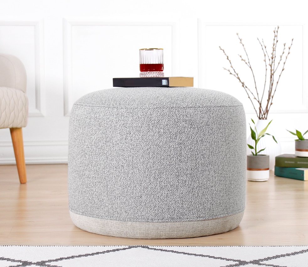 Cedre Puf - Açık Gri