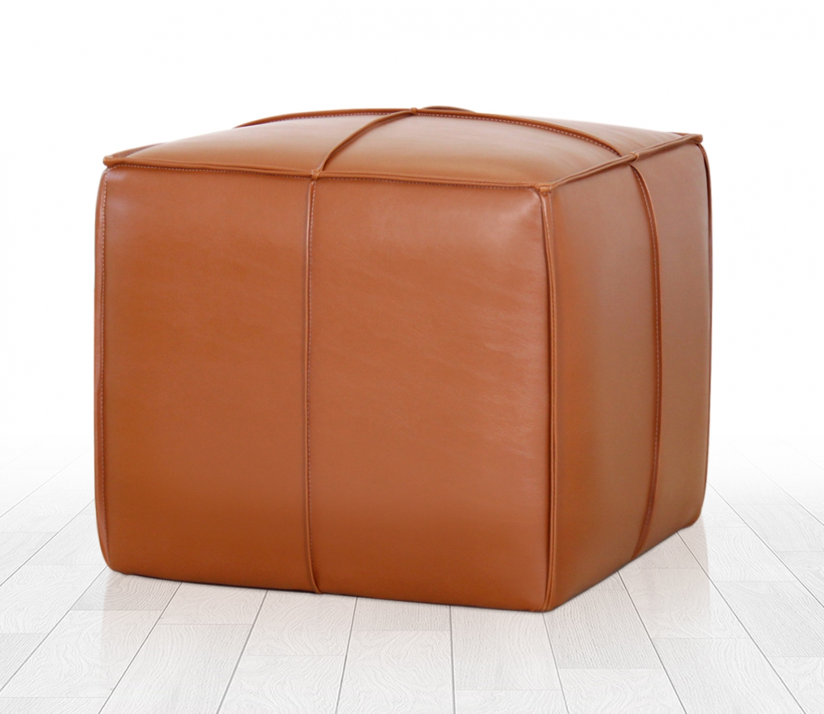 Ottowel Deri Puf - Taba