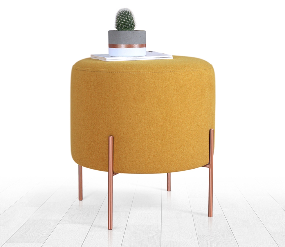 Copper Puf - Yuvarlak Hardal