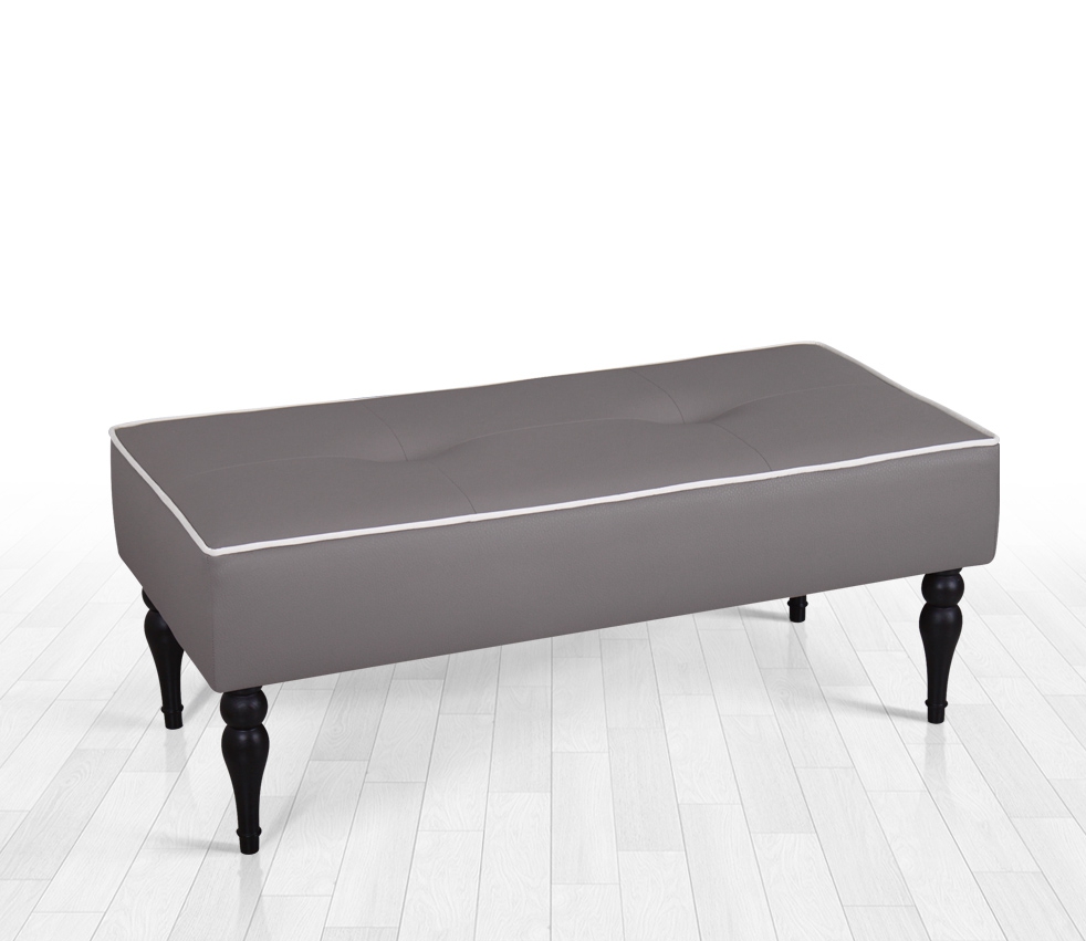Lungo Deri Bench Puf - Gri