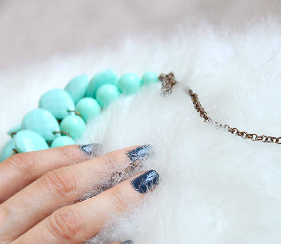 Fox Puf - Beyaz Yuvarlak