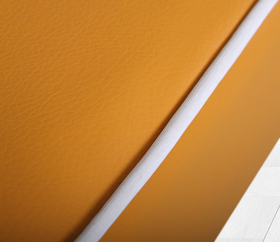 Lungo Deri Bench Puf - Turuncu