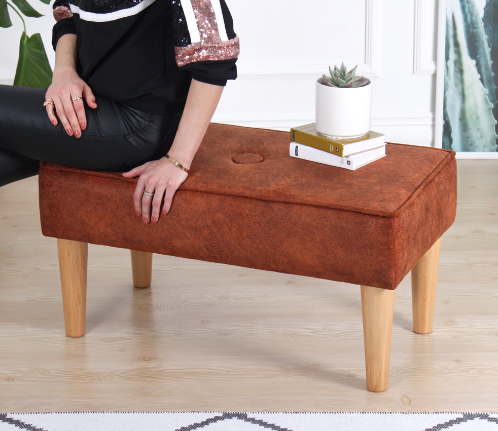 Square Puf - Turuncu