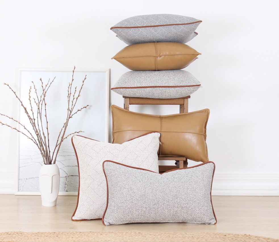 Dobsett Deri Kırlent - Bej