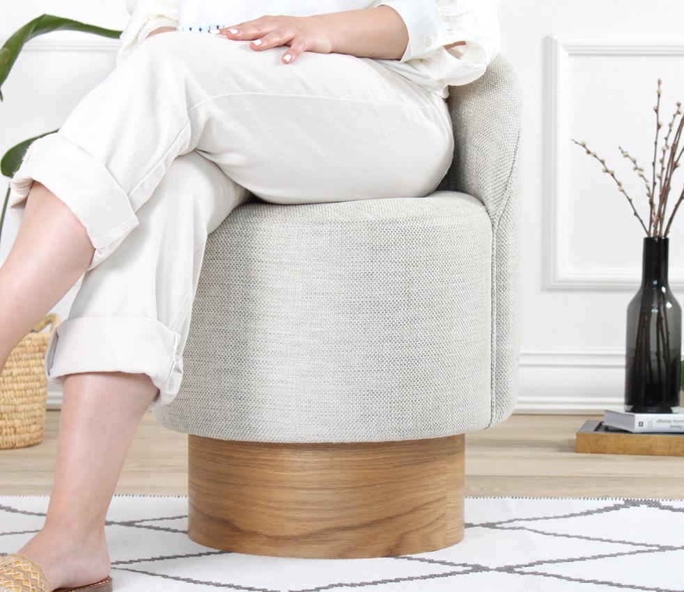 Barren Puf - Açık Gri