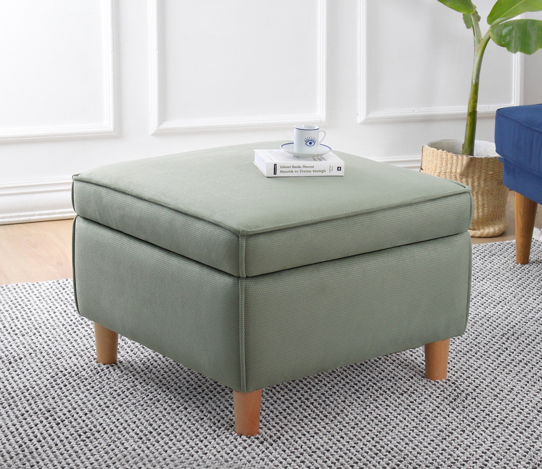 Roscen Sandıklı Puf - Yeşil