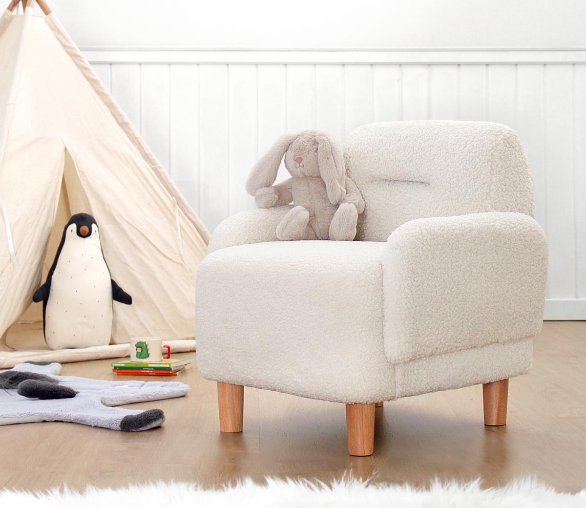 Cobie Teddy Çocuk Koltuğu - Beyaz