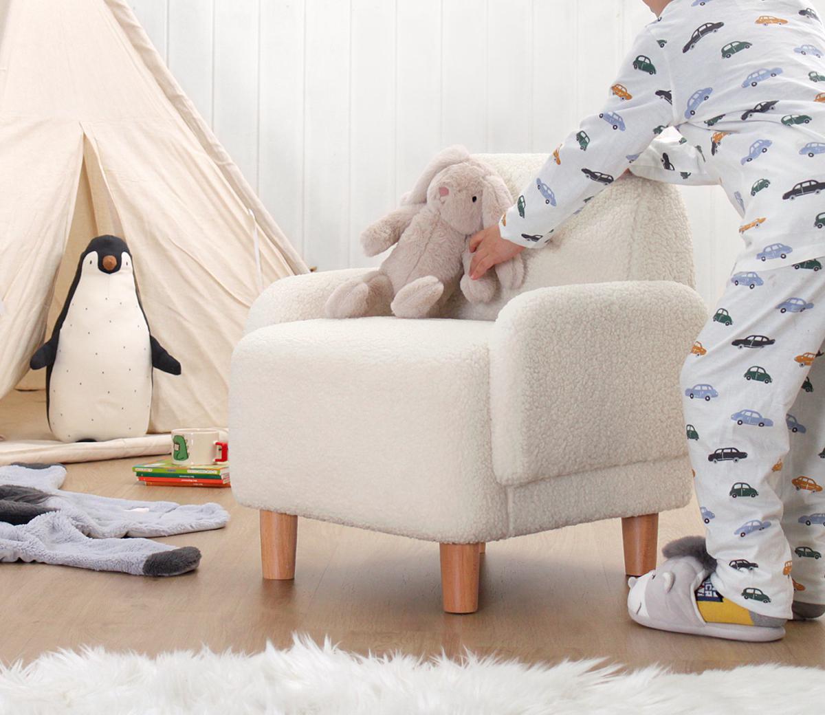 Cobie Teddy Çocuk Koltuğu - Beyaz