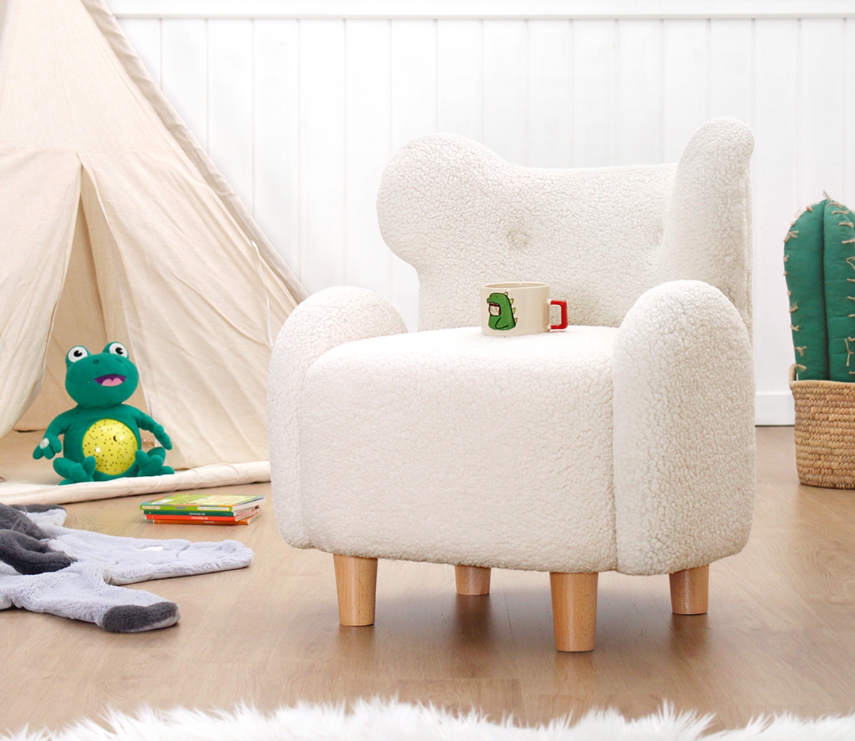 Juano Teddy Çocuk Koltuğu - Beyaz