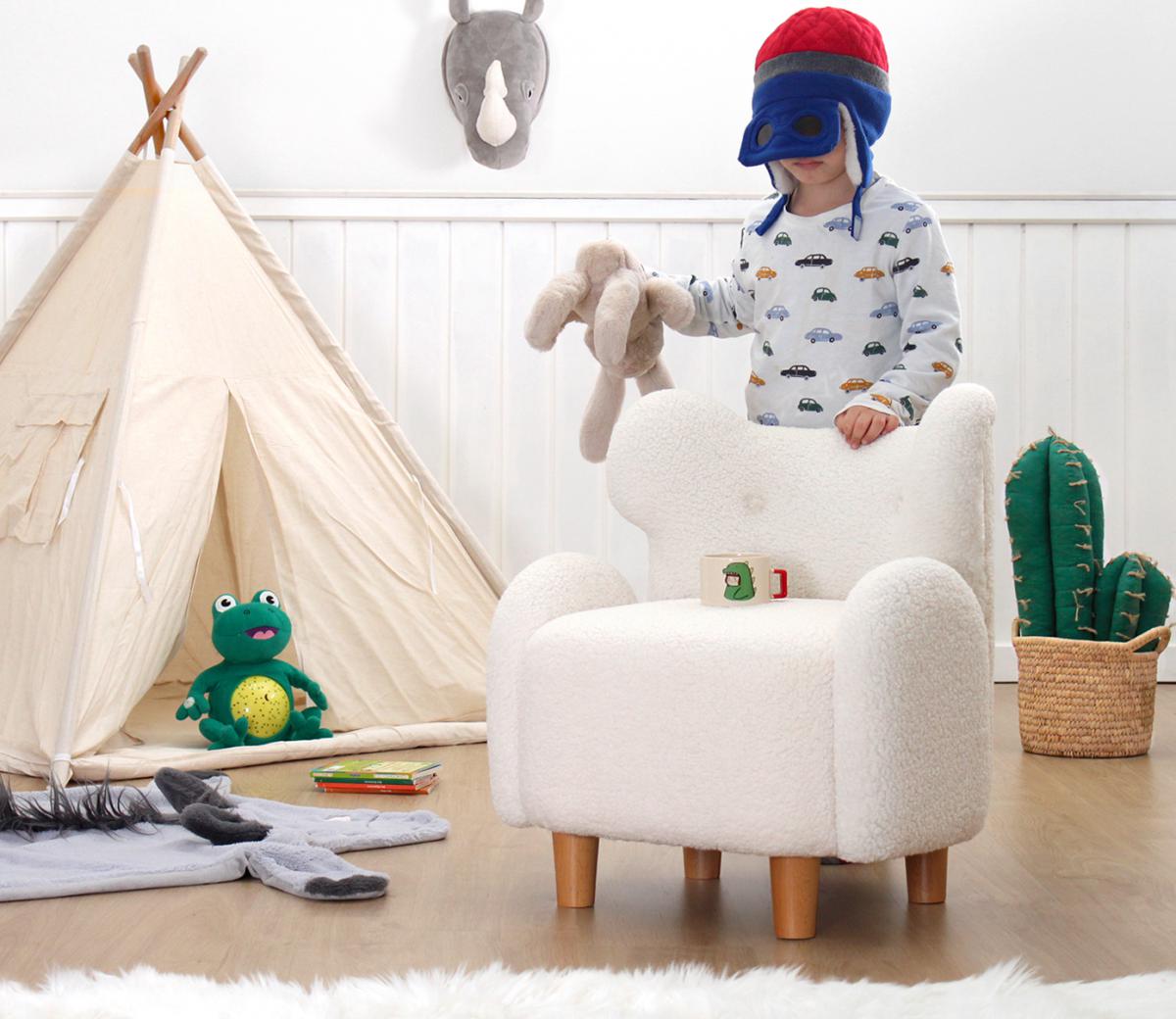 Juano Teddy Çocuk Koltuğu - Beyaz