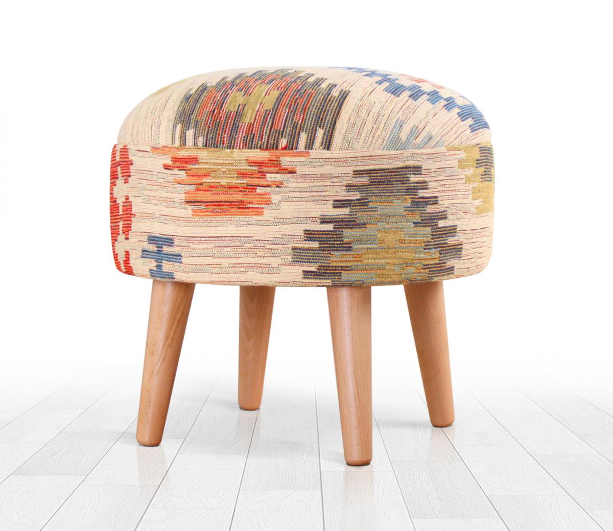 Sefian Kilim Puf - Krem