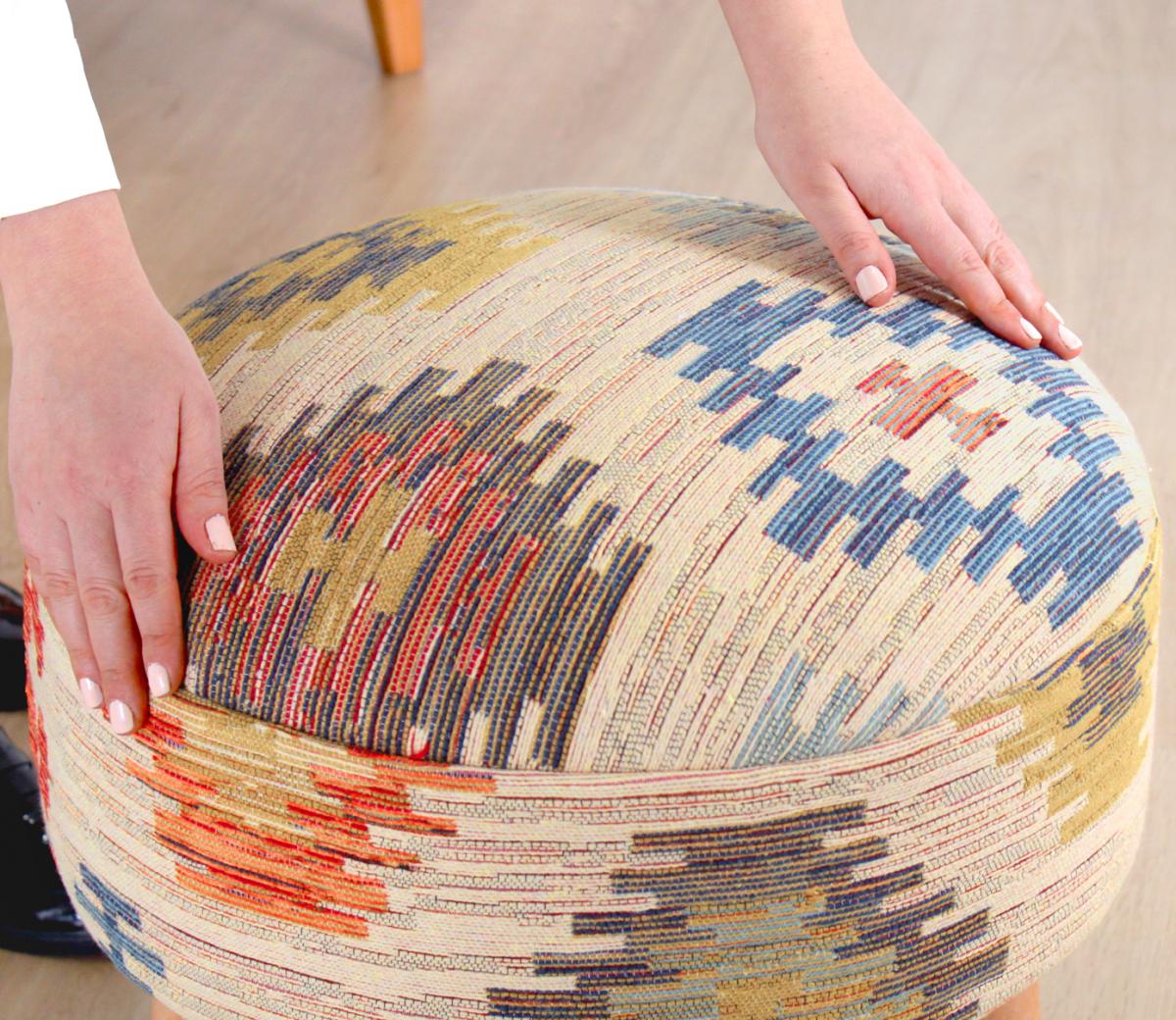 Sefian Kilim Puf - Krem