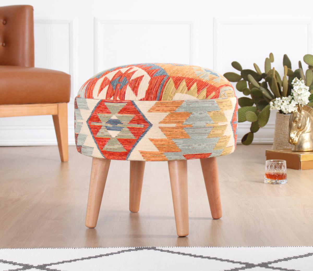 Sefian Kilim Puf - Rustik